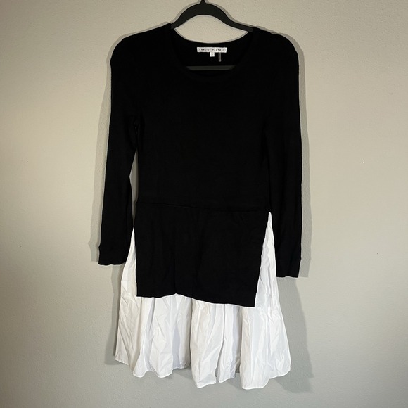 English Factory Dresses & Skirts - English Factory Black White Tiered Contemporary Mini Dress Size S quiet luxury
